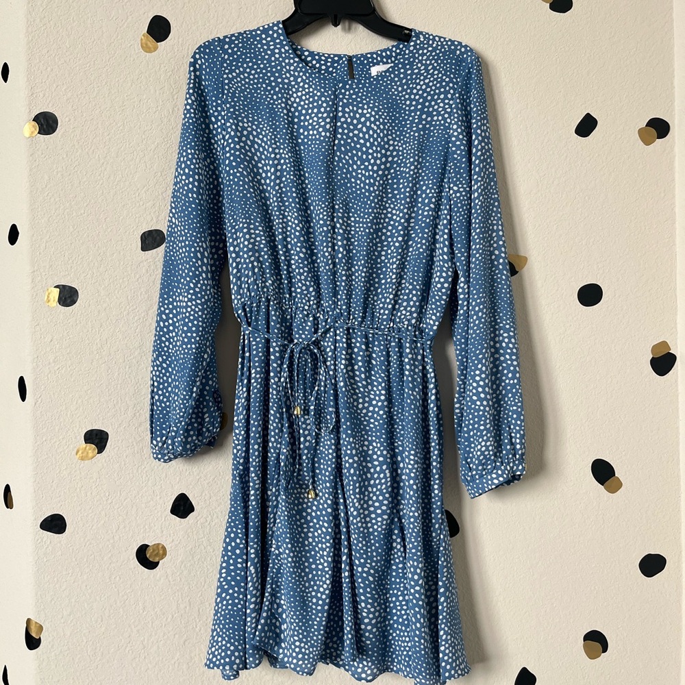 Emma & Michele Blue Polka Dot mini dress